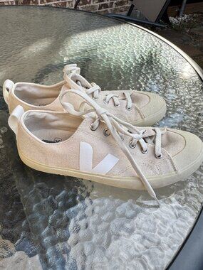 VEJA Nova Organic Cotton Vegan Sneaker - Areia/White - Size US 9.5, EUR 41